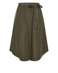 City Chic - Plus size Ally Midi Skirt - khaki