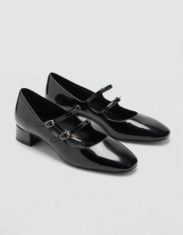 M.N.G - Patent Leather Buckled Heel