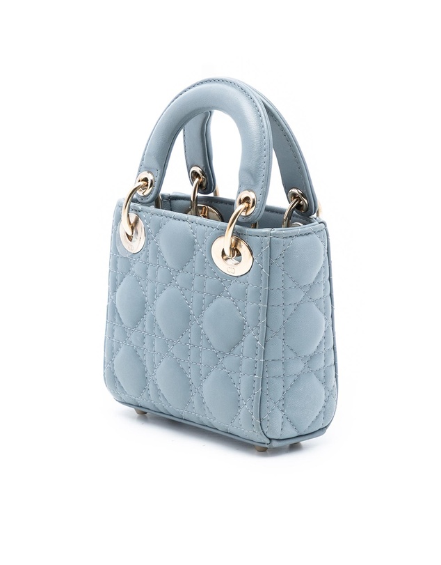 Pre-Loved by Azura Reborn - Pre-Loved Micro Lambskin Cannage Lady Dior