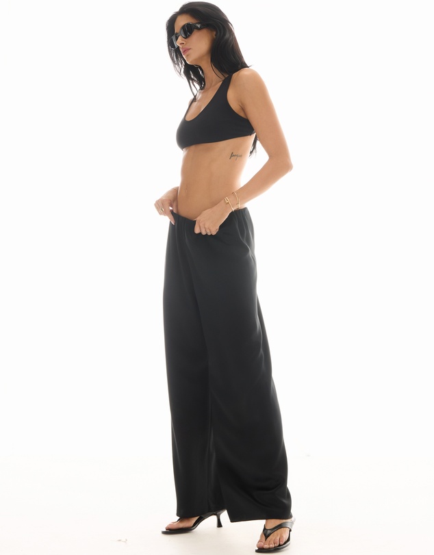 THE TALES - Waterfall Waist Satin Pants