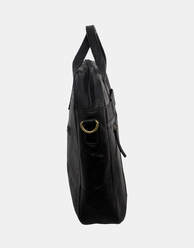 Pierre Cardin - Pierre Cardin Rustic Leather Computer Bag