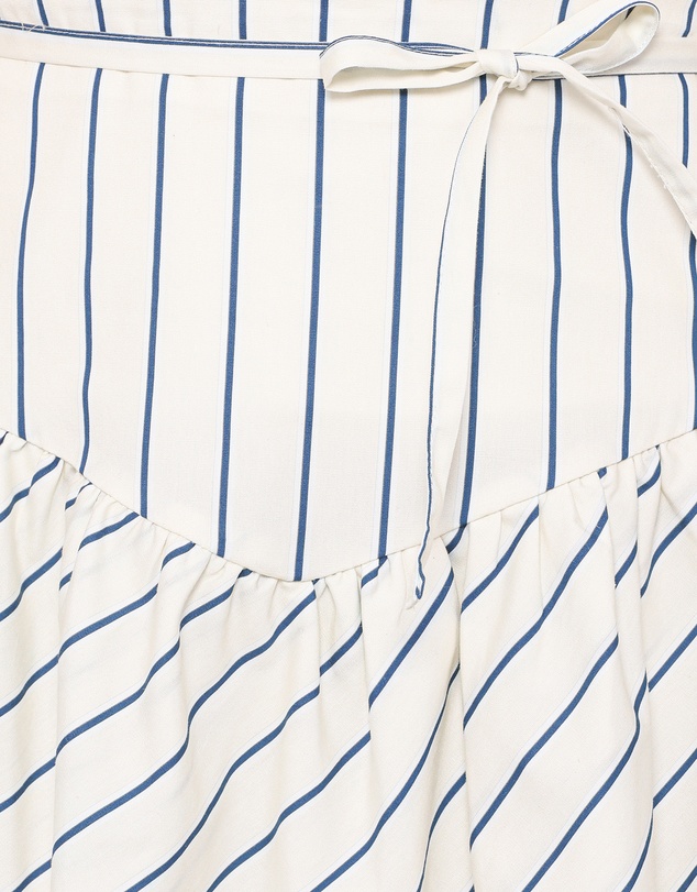 Petal & Pup - Sybella Frill Basque Skirt - Yellow/Blue Stripe
