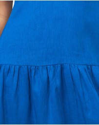 AERE - Bree V Neck Linen Maxi Dress