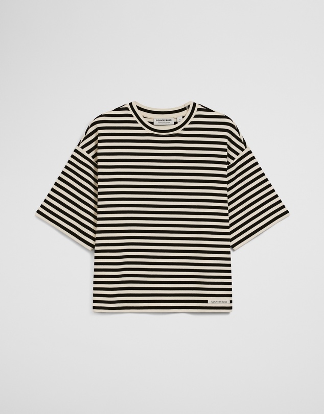 Country Road - Australian Cotton Blend Stripe Boxy T-shirt