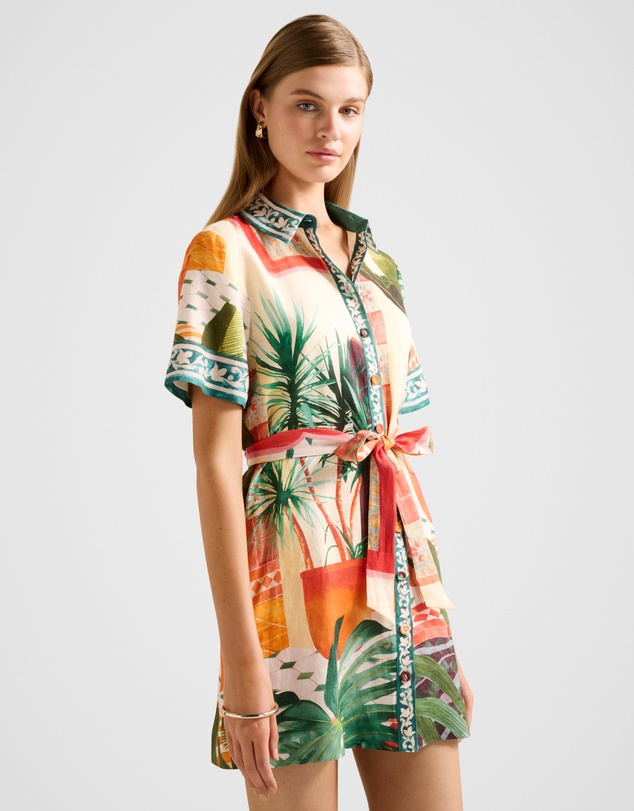 Forever New - Sabine Printed Shirt Mini Dress
