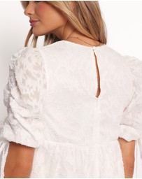 Petal & Pup - Giselle Mini Dress - White Floral