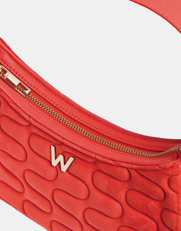 Wolf - Wolf Mimi Swirl Shoulder Bag with Scarf Radiant Red