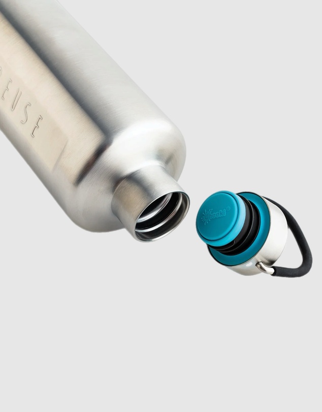 Tolu Australia - 1L Insulated Silver Water Bottle