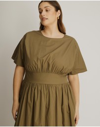 Atmos&Here Curvy - Nicky Cotton Poplin Midi Dress
