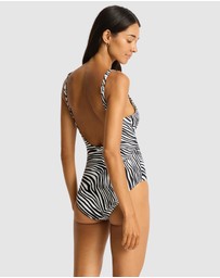 Sea Level Australia - Zebralis Scoop Back Panel Line One Piece