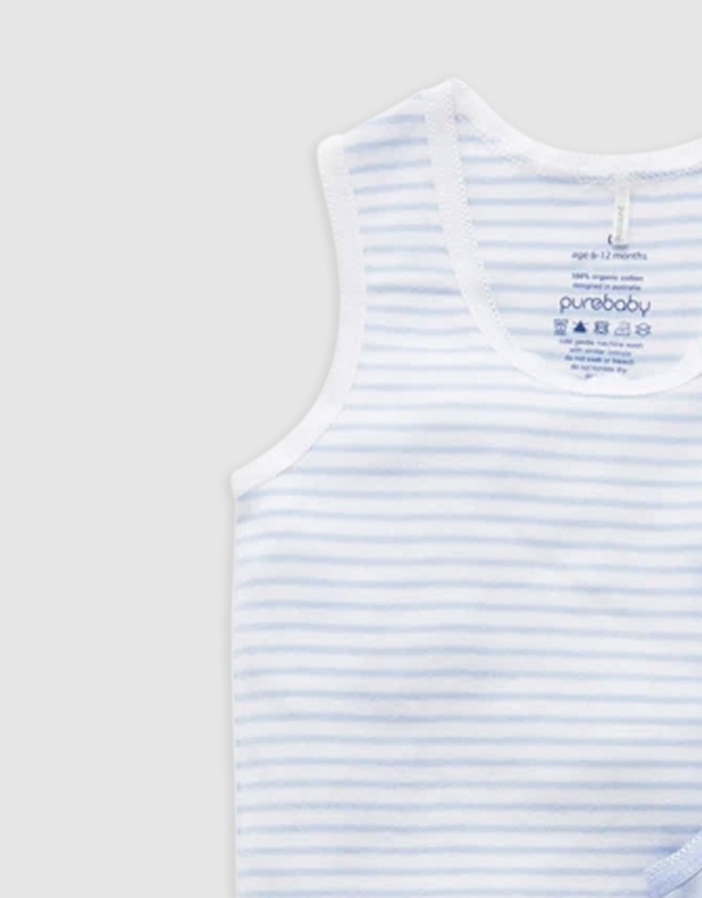 Purebaby - Rib Bodysuit 2 pack-Babies