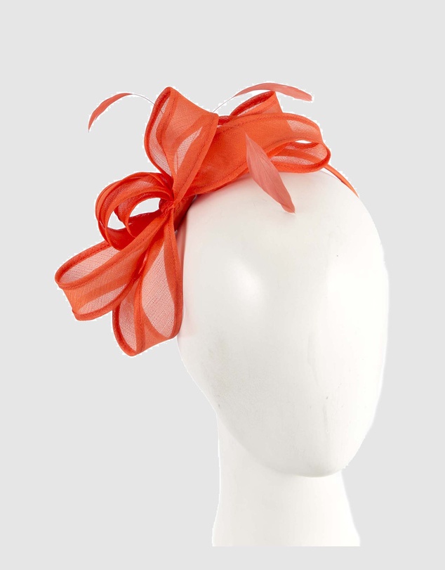 Max Alexander - Organza Orange Racing Fascinator