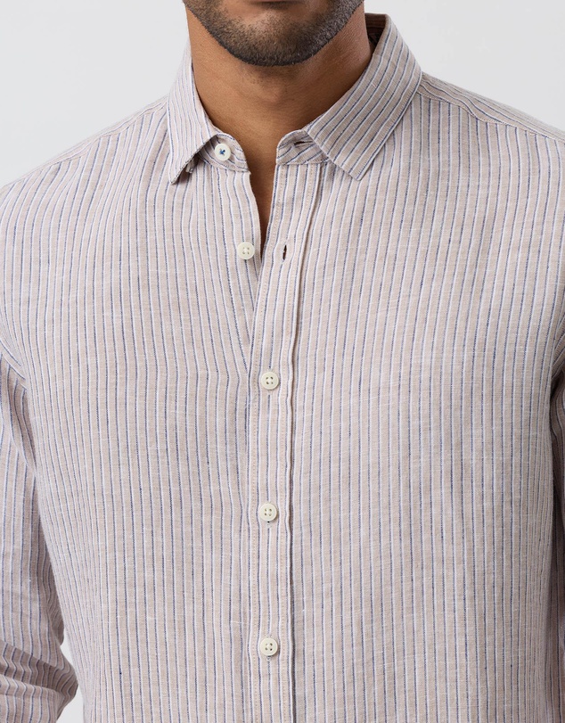 Brooksfield - Linen Casual Long Sleeve