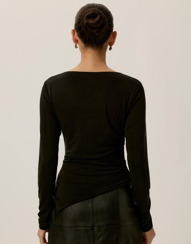Tussah - Bonnie Asym Ruched Long Sleeve Top
