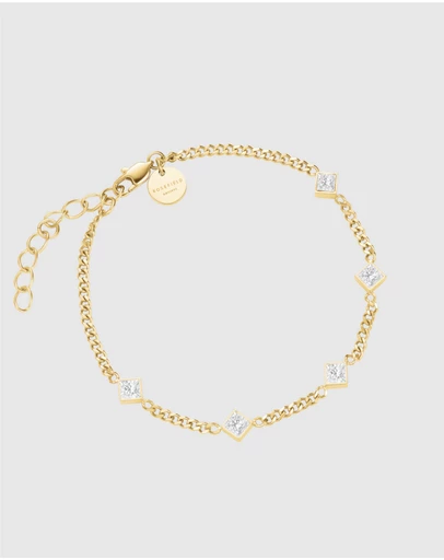 Rosefield - Playful Diamonds Gold-Tone Bracelet