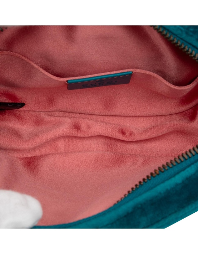 Pre-Loved by Azura Reborn - Pre-Loved GG Marmont Velvet Matelasse Belt Bag