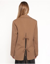 Petal & Pup - Tove Tie Back Blazer - Tan