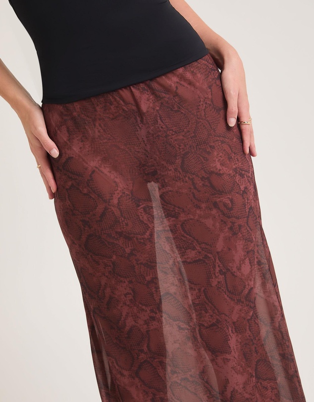 Alice In The Eve - Umah Snake Sheer Maxi Skirt