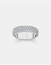 THOMAS SABO - Chunky band ring with white zirconia medium