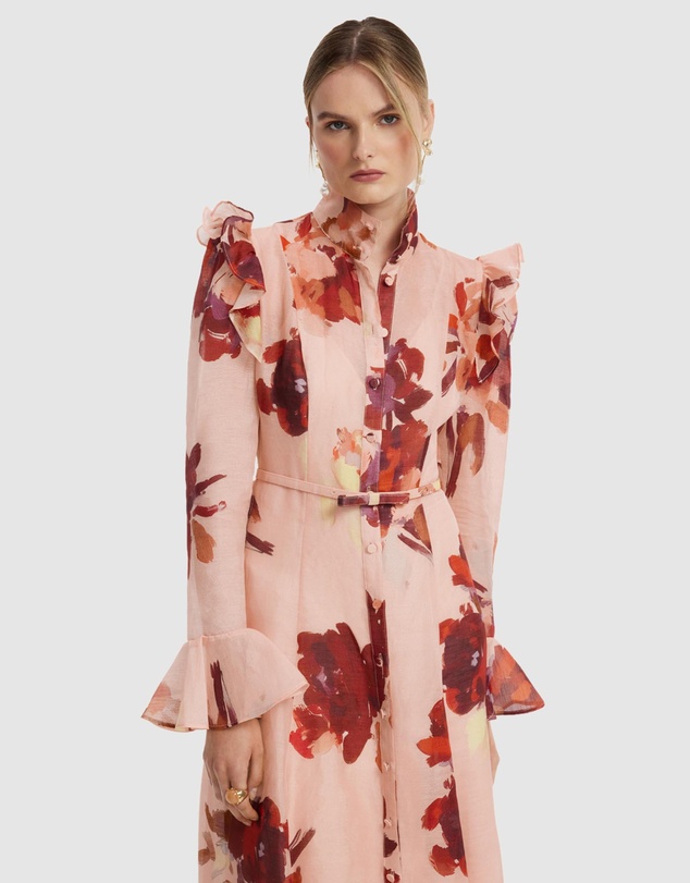 LEO LIN - Katrina Butterfly Sleeve Midi Dress