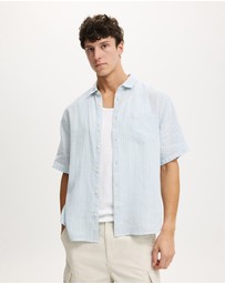 Cotton On - Relaxed Linen Short Sleeve Shirt