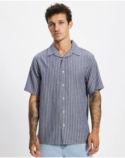 Thrills - Gardens Stripe Bowling Shirt