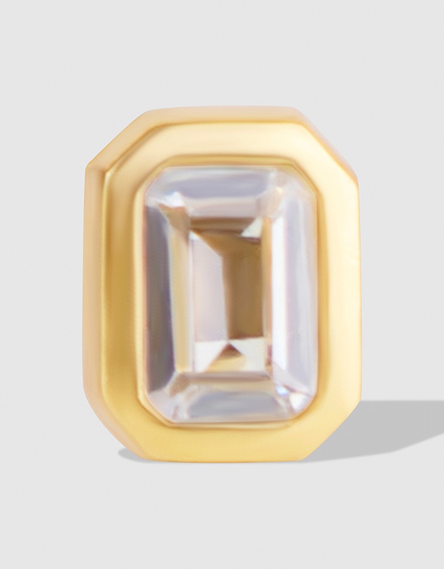 Wanderlust + Co - Emerald Bezel Gold Flat Back