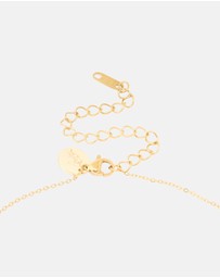 Lovisa - Waterproof Gold Plated Stainless Steel Cubic Zirconia Cancer Zodiac Sign Necklace