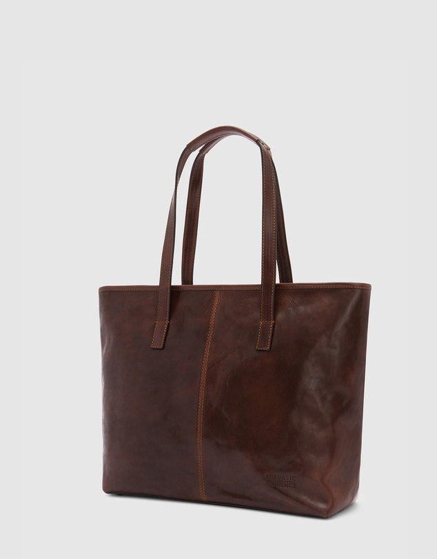 Florence - The Beatrice Brown Leather Tote Work Bag
