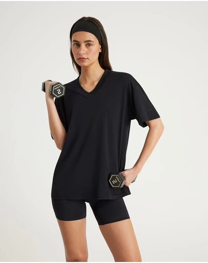 Upstate - Air Flex V-Neck T-Shirt - Black