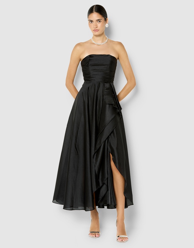 Montique - Lila Black Organza Gown