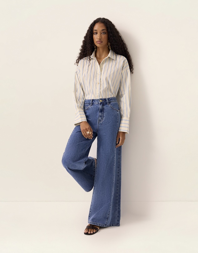 MOS The Label - Elma Denim Wide Leg Pants