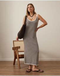Ceres Life - Fia Stripe Knit Midi Dress