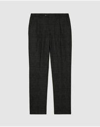 Politix - Travel Performance Jersey Check Tailored Pant