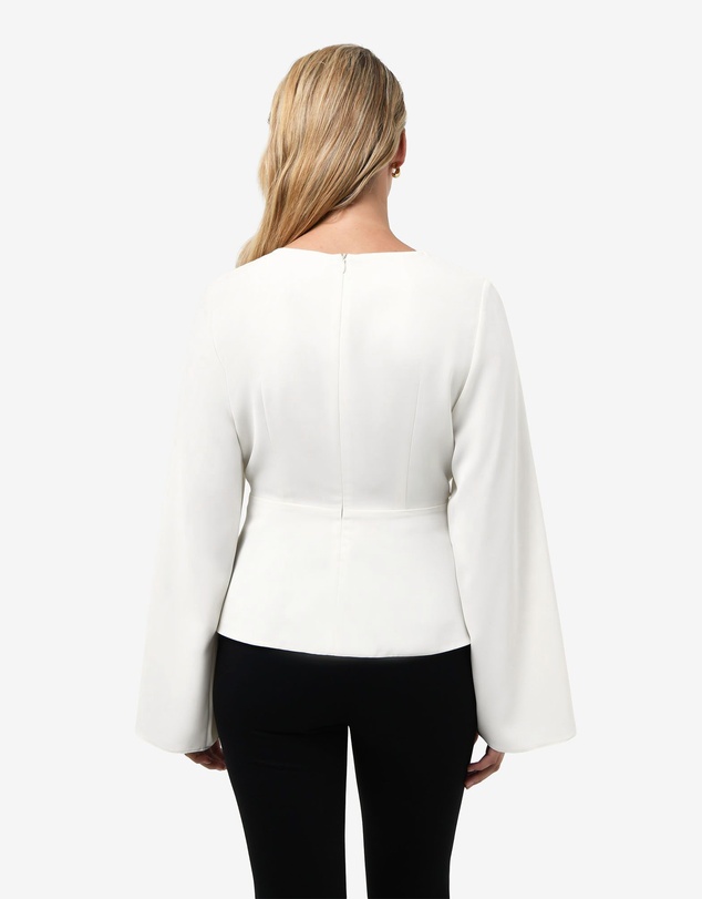 Forcast - Melody Long Sleeve Draped Top