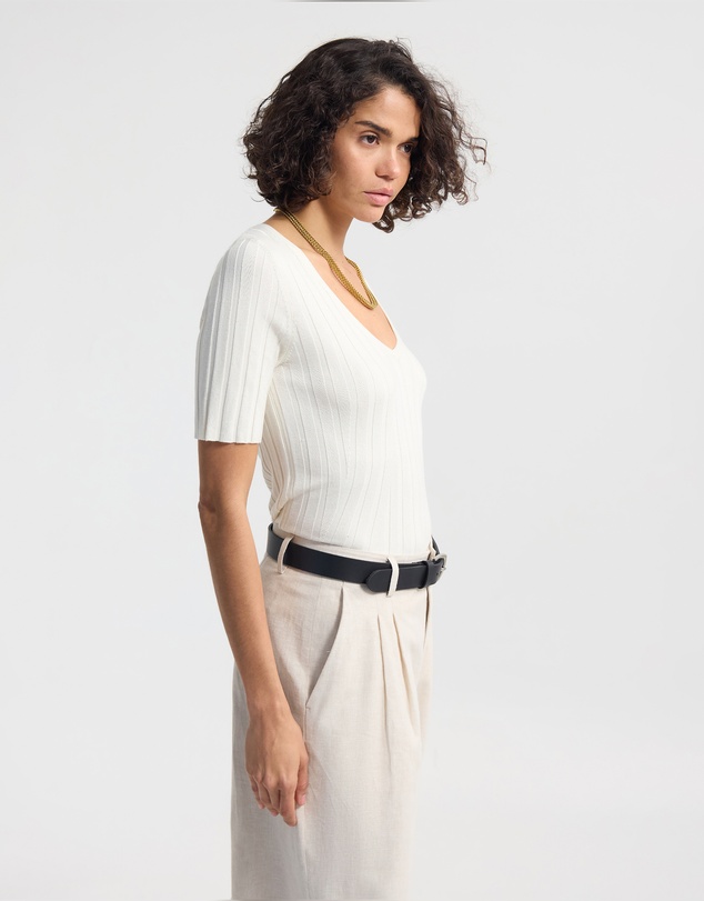 Oxford - Lucy Rib V-Neck Knit