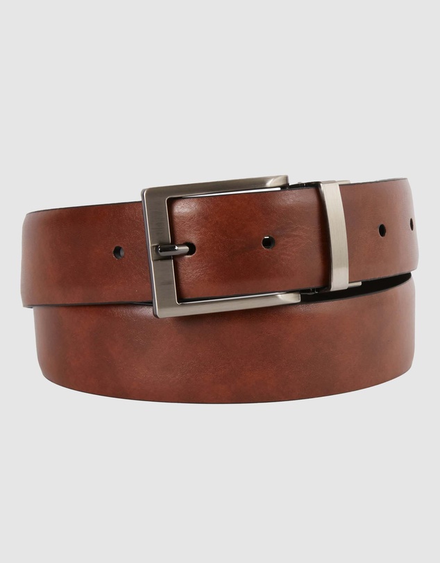 Geoffrey Beene - Reversible Brushed Buckle Belt