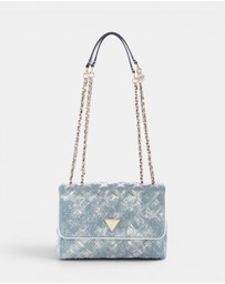 GUESS - Giully II Convertible Denim Flap Bag