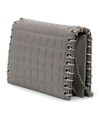 Pre-Loved by Azura Reborn - Pre-Loved Small Lambskin Chocolate Bar CC Piercing Studded Chain Flap