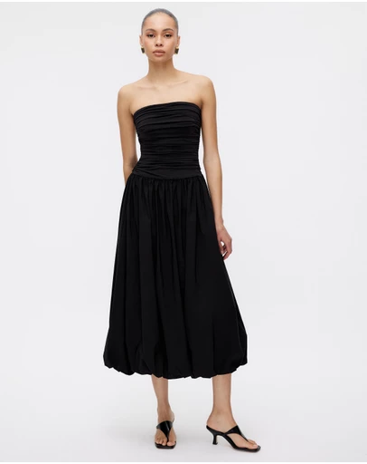 Minima Esenciales - Gracen Bubble Hem Midi Dress