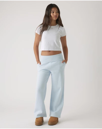 Decjuba Kids - Rolled Waist Wide Leg Track Pants - Teens