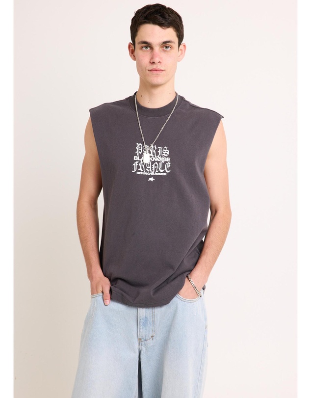 Black Noise White Rain - Rue Des Muscle Tank