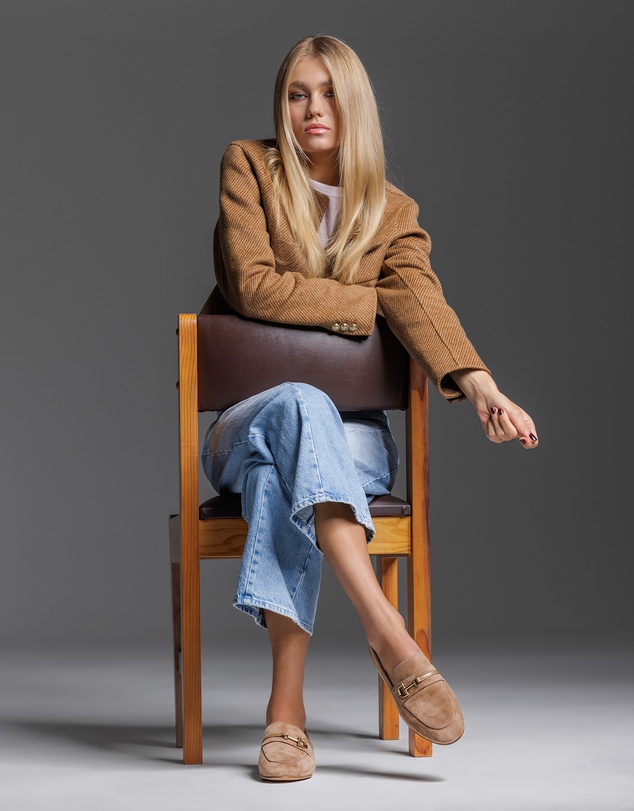 Edward Meller - FAUSTINE Loafer with Asymmetrical Trim