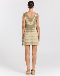 Poolside Paradiso - Surfside V Knit Dress – Cedar