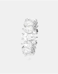 Swarovski - Matrix Vittore Ring, Pear Cut, White, Silver-Tone Finish