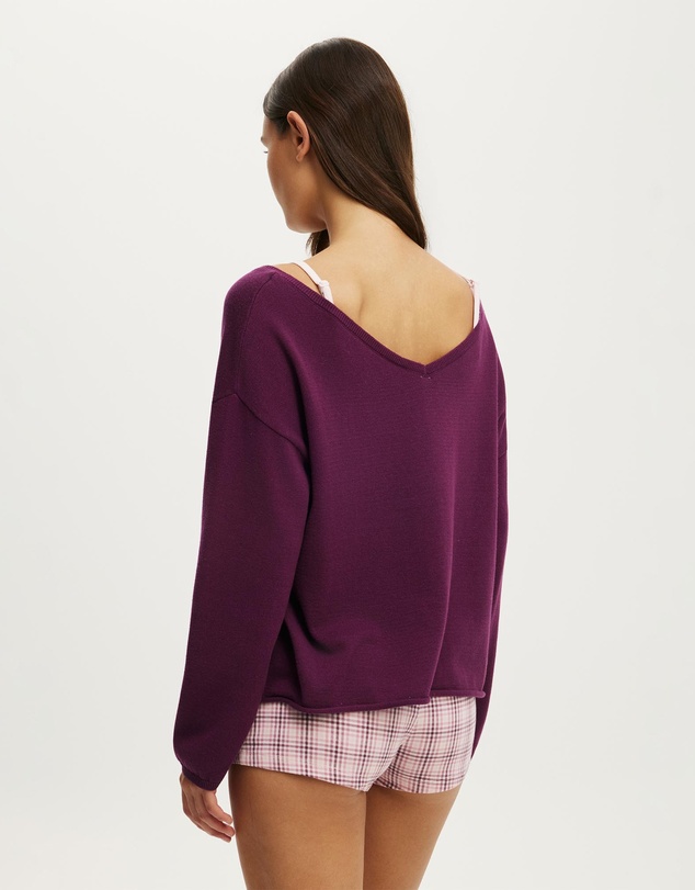 Cotton On Body - Relaxed V Neck Oversized Knit