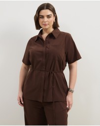 Atmos&Here Curvy - Aveline Tie Back Shirt