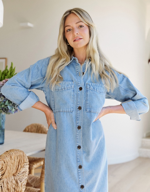 Ceres Life - Rae Long Sleeve Midi Dress