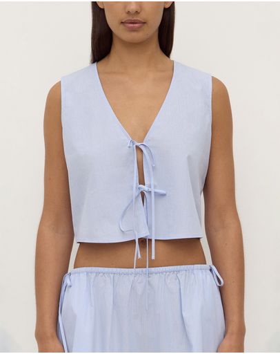 Blue & White Stripe