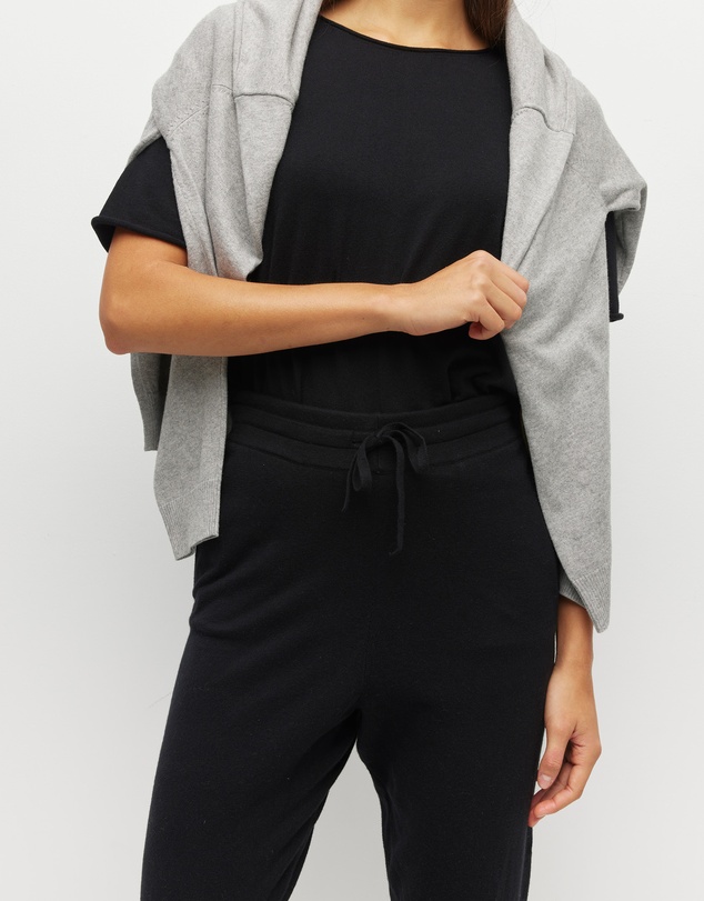 JH Lounge - JHL Slim Trackpant (Cotton Cashmere) Black